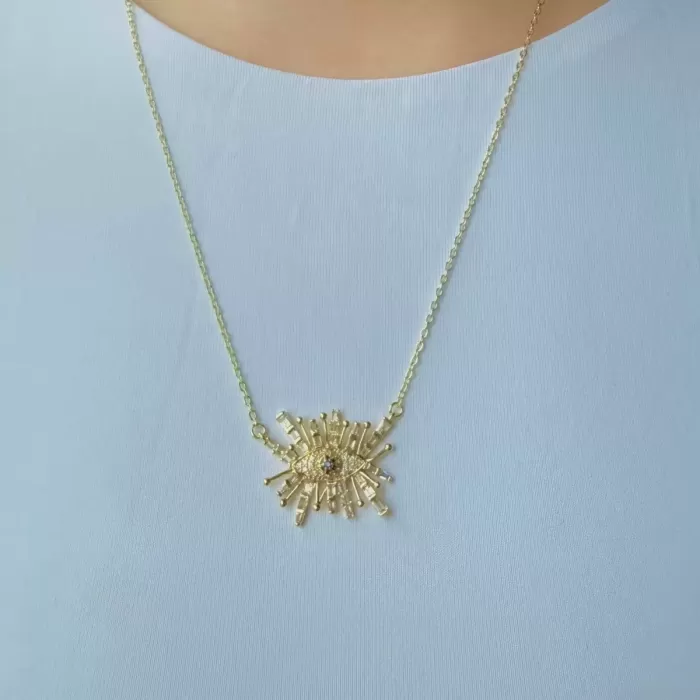 GOLD RADIANT EVIL EYE VIP KOLYE