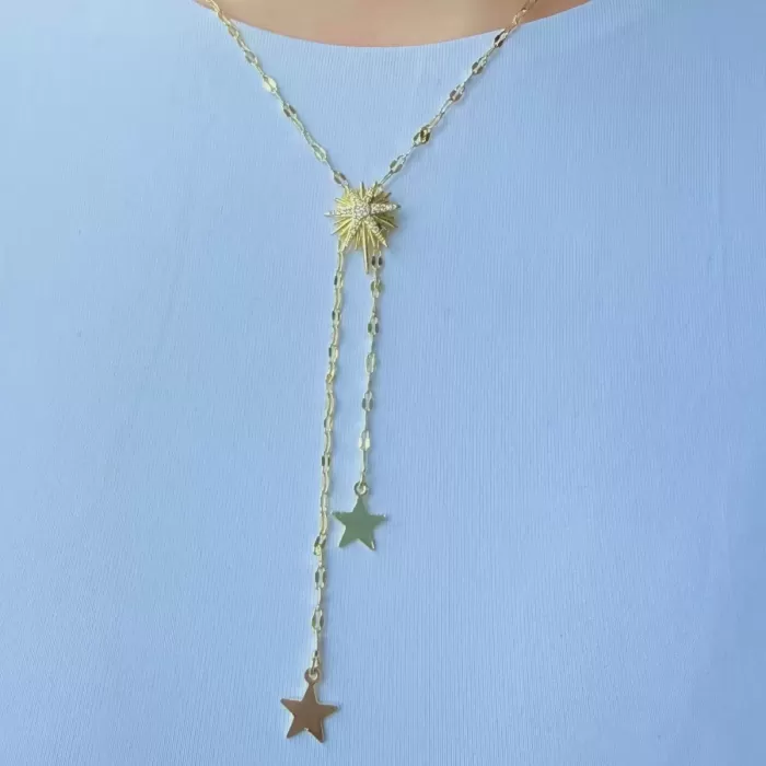 GOLD STAR DROP VIP KOLYE