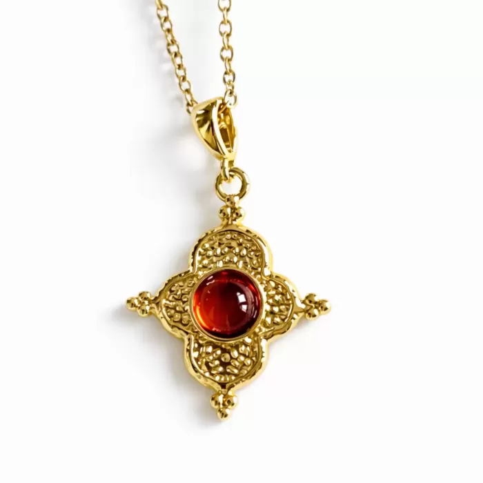 GOLD RUBY VINTAGE KOLYE