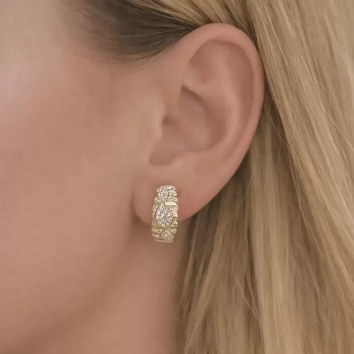 GOLD DAMLA TAŞLI KÜPE