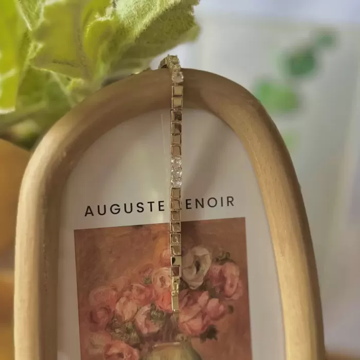 GOLD CRYSTAL SQUARE VIP BİLEKLİK