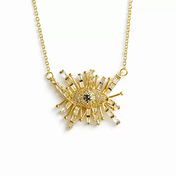 GOLD RADIANT EVIL EYE VIP KOLYE