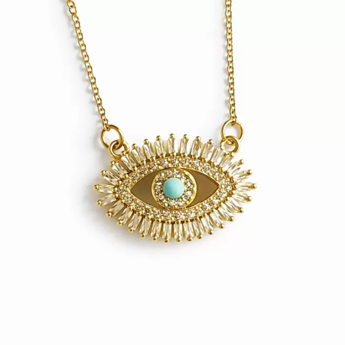 GOLD EVIL EYE KOLYE