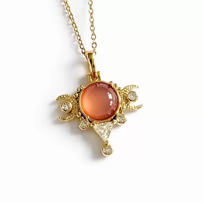 GOLD SUN&MOON VINTAGE KOLYE