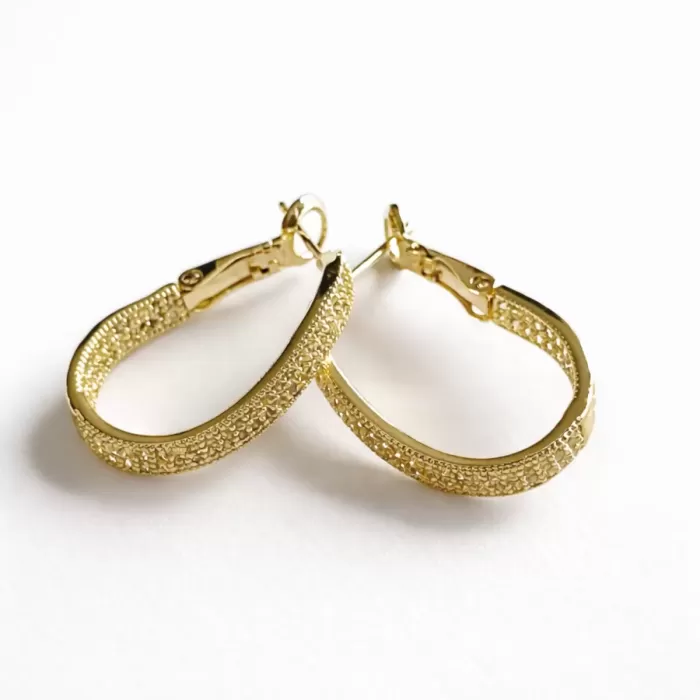 GOLD DALGALI HALKA KÜPE