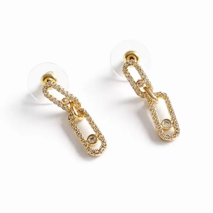 GOLD MESSİKA TAŞLI VIP KÜPE