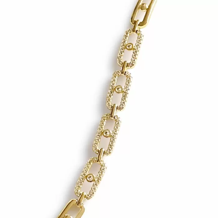 GOLD CRYSTAL LİNK VIP BİLEKLİK