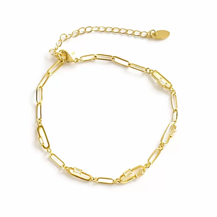 GOLD PAPERCLİP BİLEKLİK