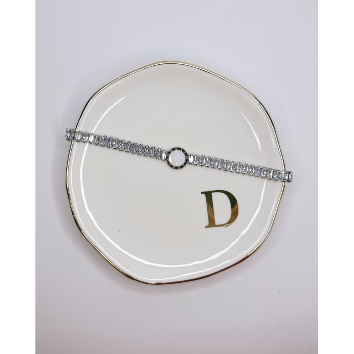 SİLVER ROMA HARF ÇELİK BİLEKLİK