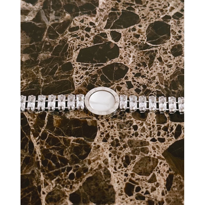 SİLVER ROMA HARF ÇELİK BİLEKLİK