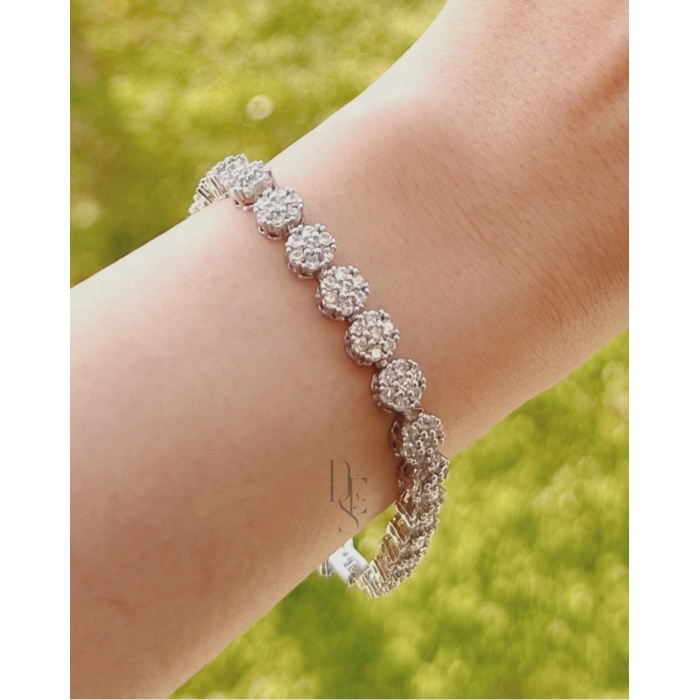 SİLVER ZİRKON TAŞLI BUBBLE  BİLEKLİK