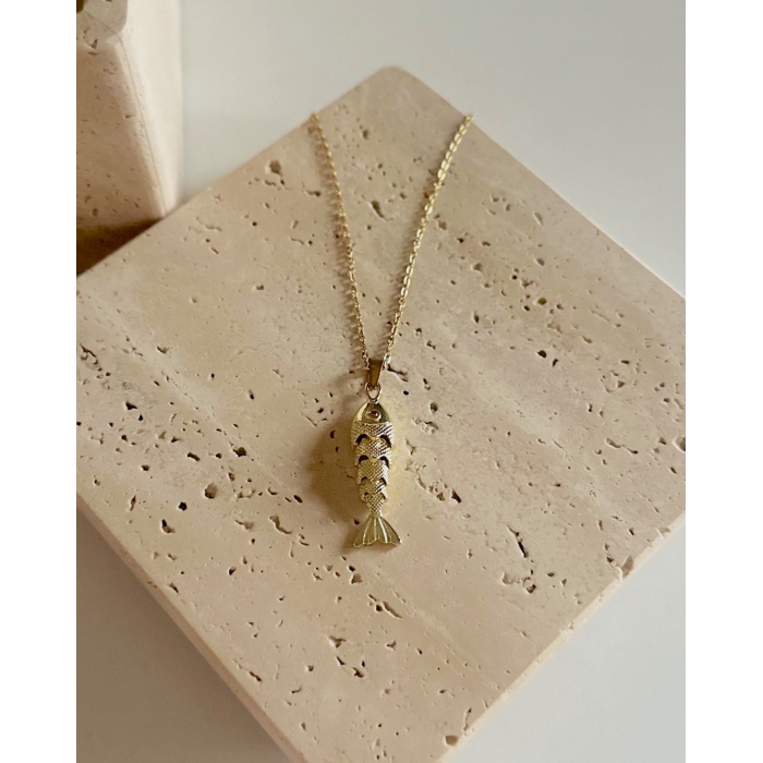 GOLD KIVRIK BALIK KOLYE