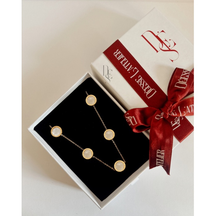 GOLD ROMA HARF KOLYE