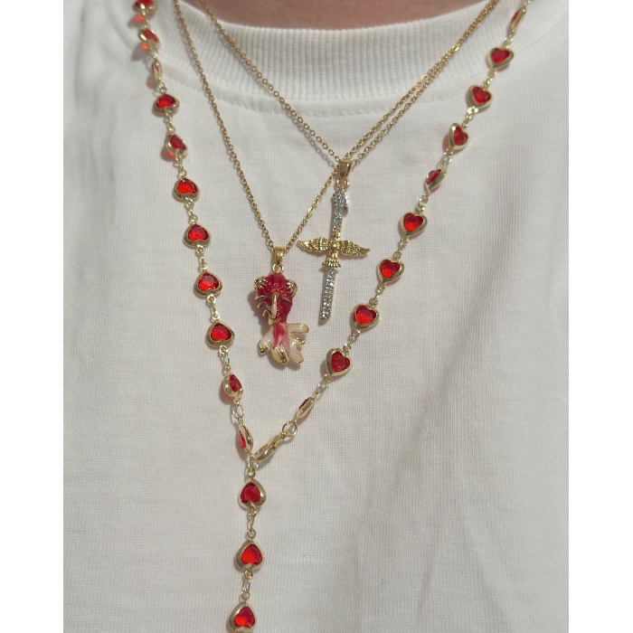 TAŞLI ANKA KUŞU KOLYE