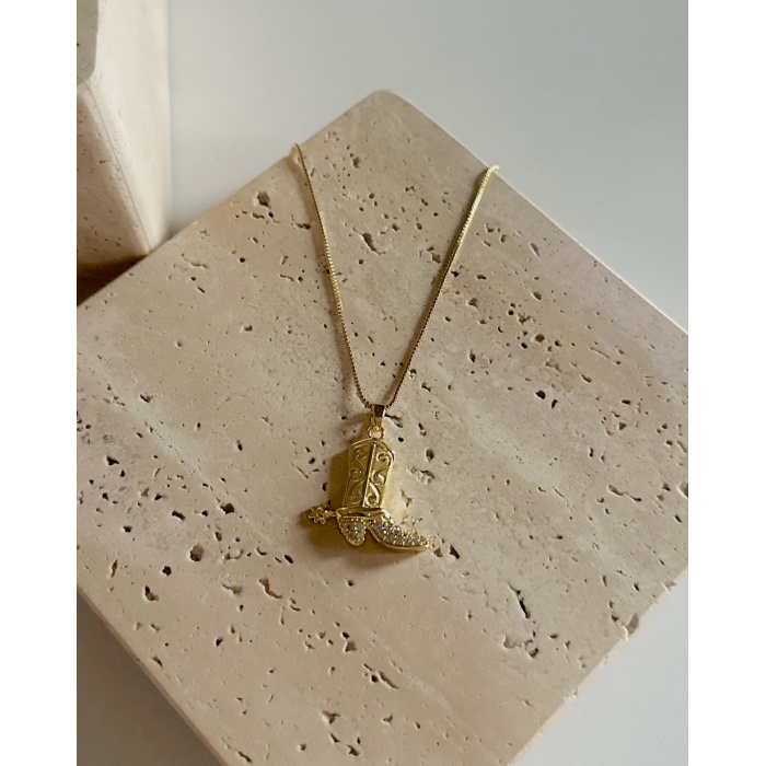 TAŞLI ÇİZME KOLYE