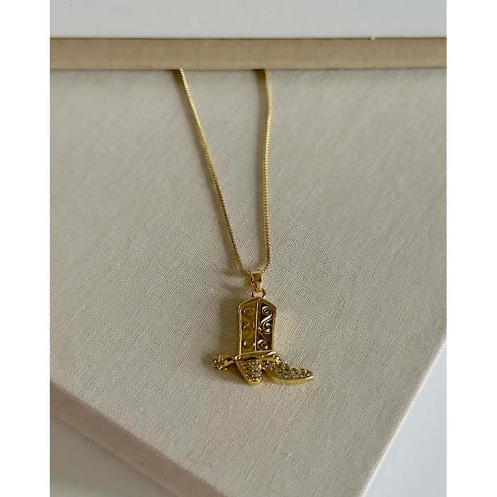 TAŞLI ÇİZME KOLYE