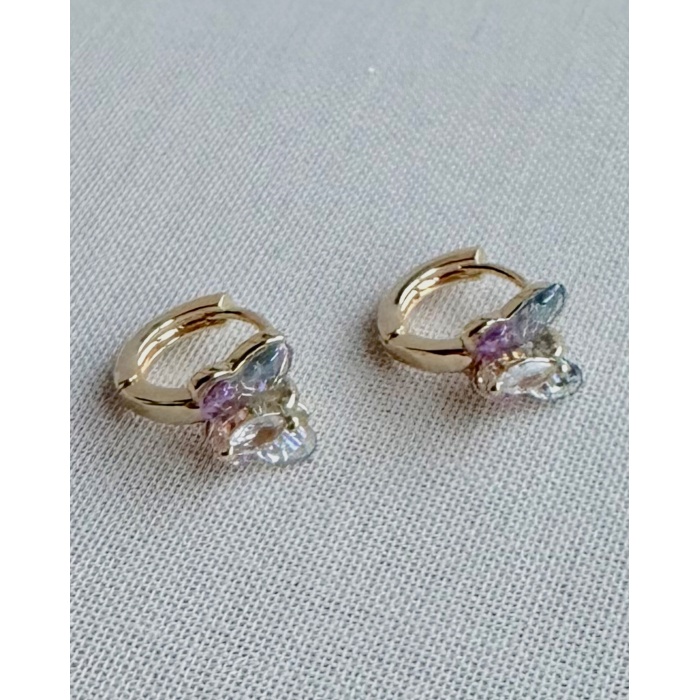 MİNİ TAŞLI KELEBEK KÜPE