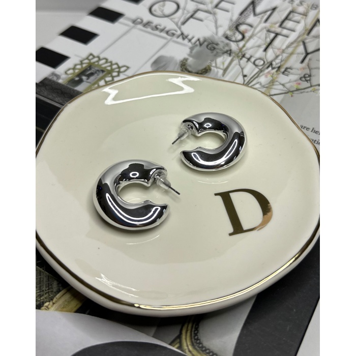 SİLVER ASİMETRİK HALKA KÜPE