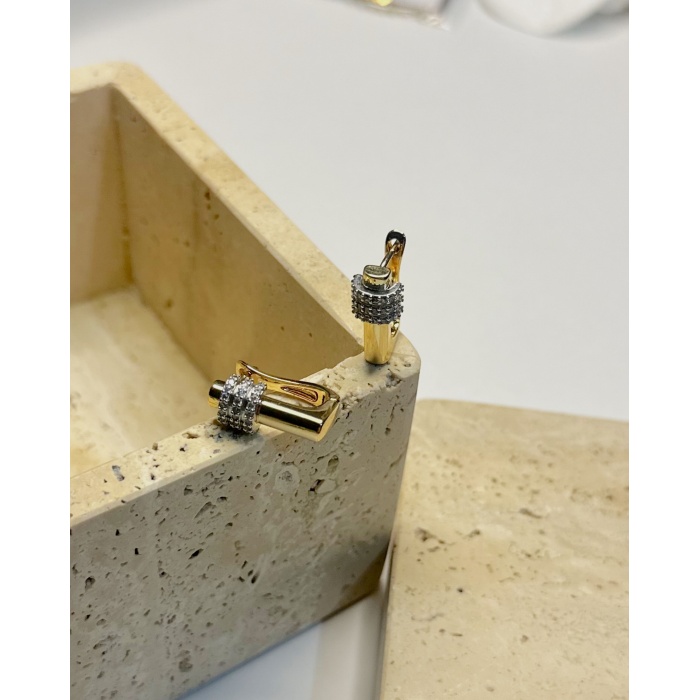 ZİKON TAŞLI DİKDÖRTGEN KÜPE