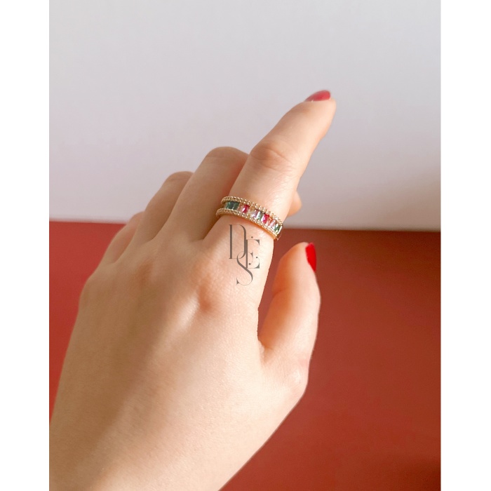 GOLD RENKLİ TAŞ YÜZÜK