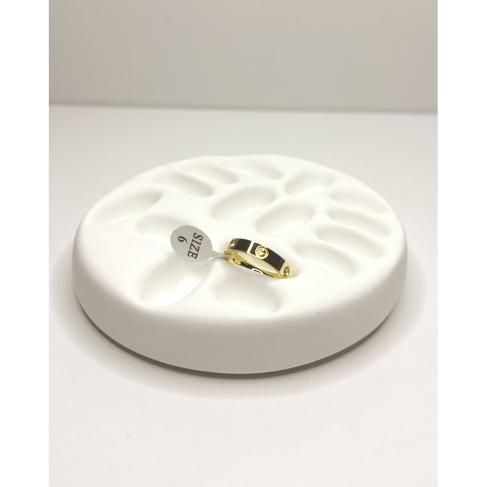 GOLD VİDA TAŞLI KALIN YÜZÜK SİZE 9