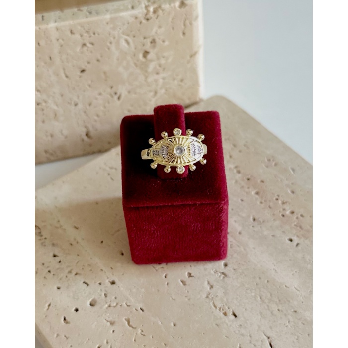 GÖZ FİGÜRLÜ TAŞLI YÜZÜK