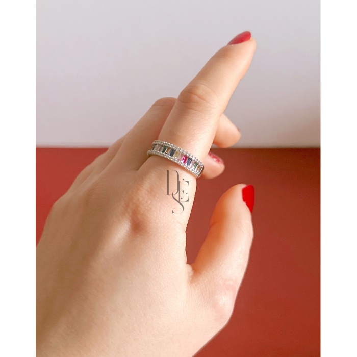 SİLVER RENKLİ TAŞ YÜZÜK