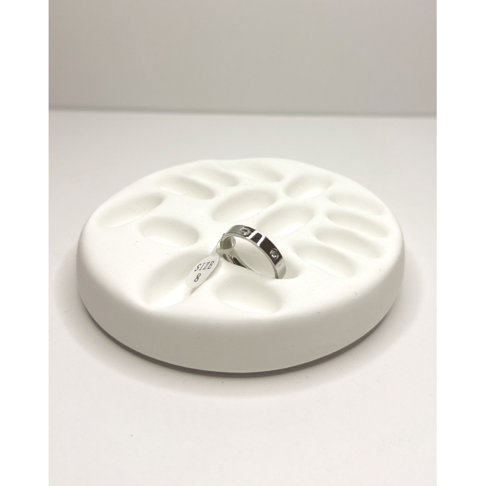 SİLVER VİDA TAŞLI KALIN YÜZÜK SİZE 8