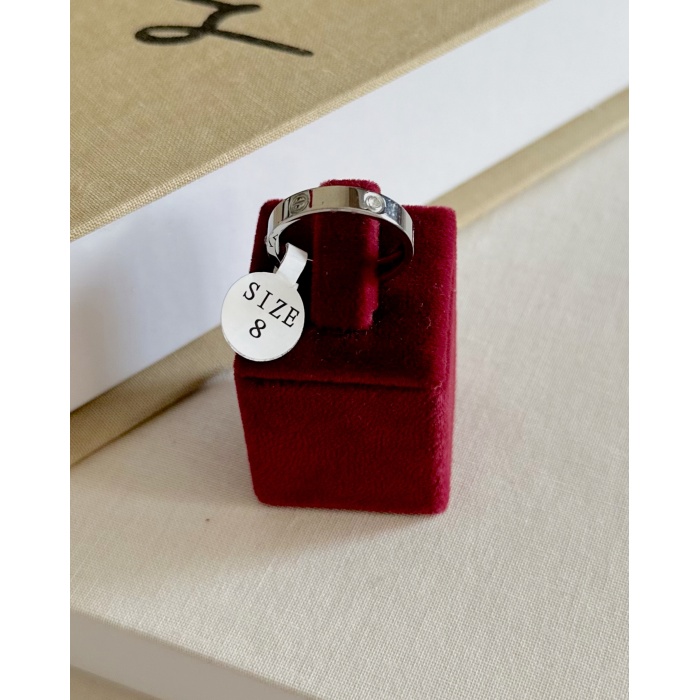 SİLVER VİDA TAŞLI KALIN YÜZÜK SİZE 8