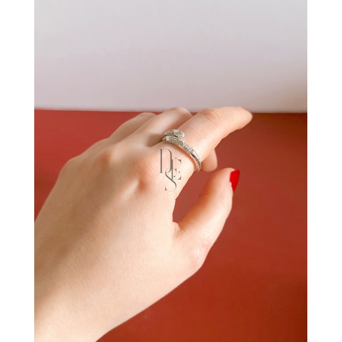 SİLVER YILAN TAŞLI YÜZÜK