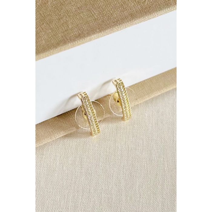 GOLD TAŞLI CURVE KÜPE