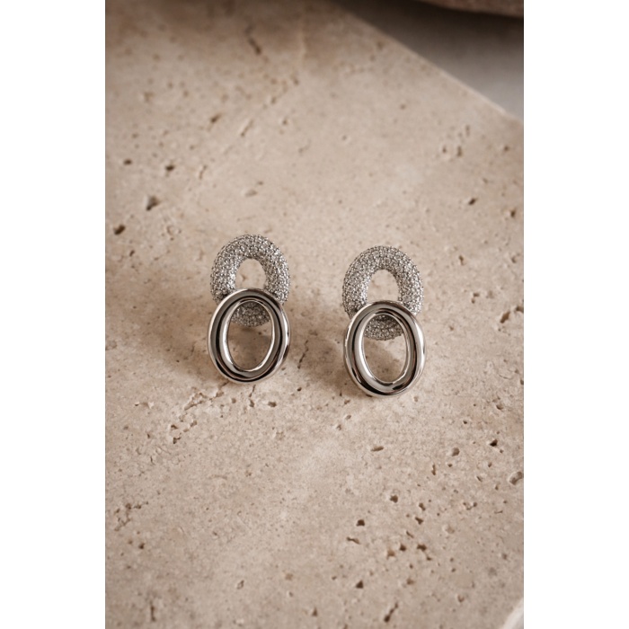 SILVER TAŞLI DOUBLE RING KÜPE