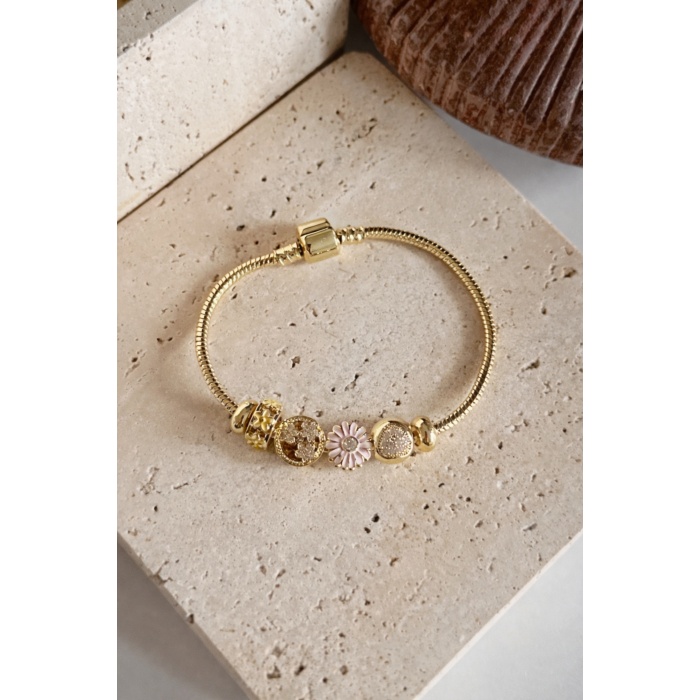 GOLD CHARMLI LUNELLE BİLEKLİK