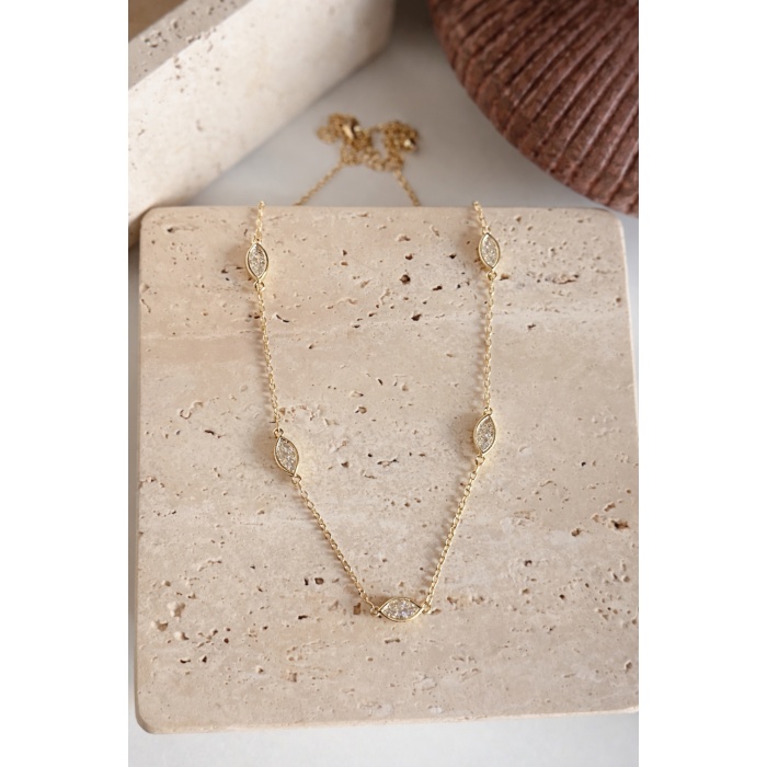 GOLD ELYS TAŞLI KOLYE