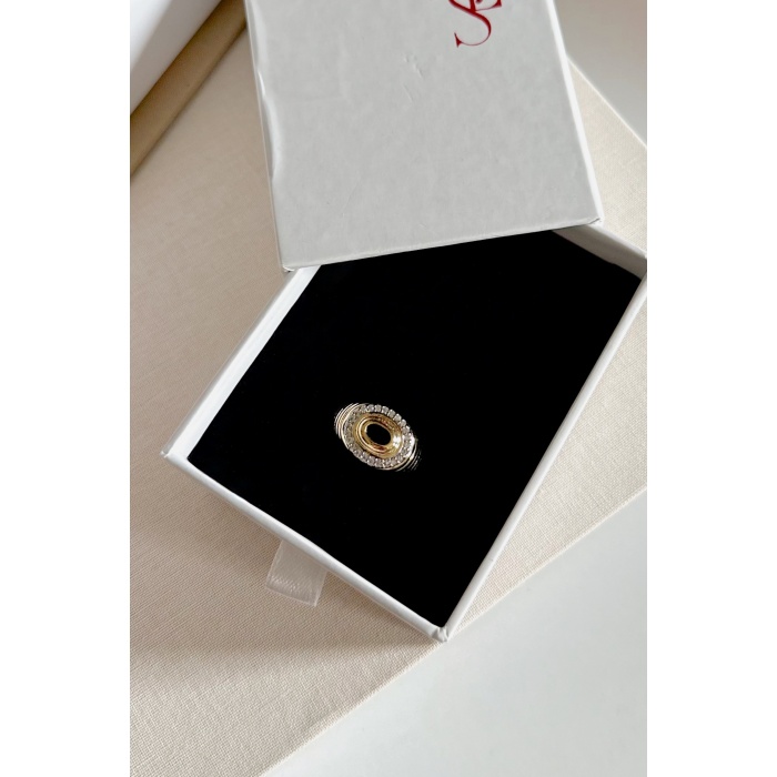 GOLD BLACK TAŞLI YÜZÜK