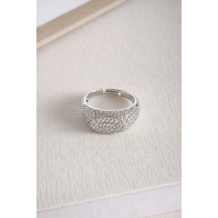 SILVER TAŞLI OVAL YÜZÜK