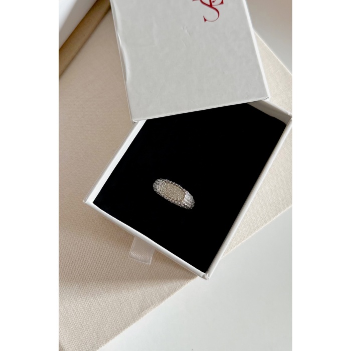 SILVER TAŞLI OVAL YÜZÜK