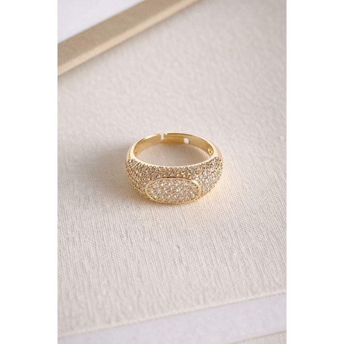 GOLD TAŞLI OVAL YÜZÜK