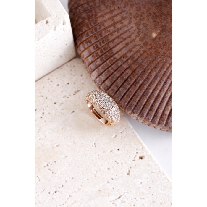 GOLD TAŞLI OVAL YÜZÜK