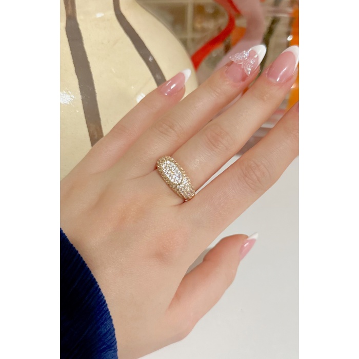 GOLD TAŞLI OVAL YÜZÜK