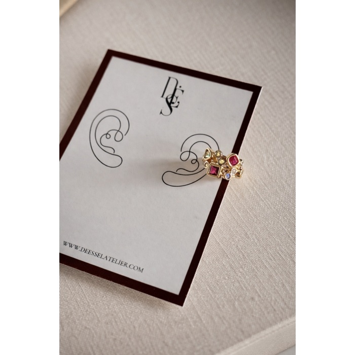 GOLD RENKLİ TAŞ EAR CUFF