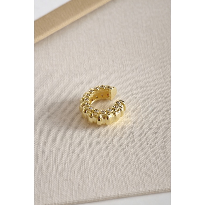 GOLD TAŞ DETAYLI BURGU EAR CUFF