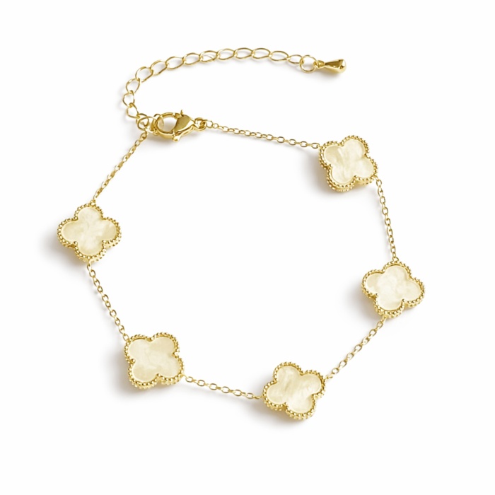 BEYAZ CLOVER VIP BİLEKLİK