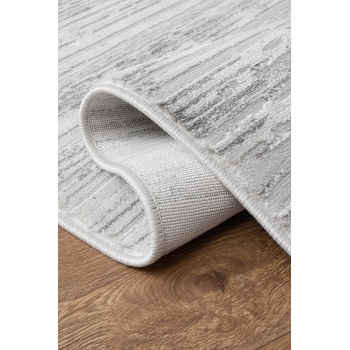 Modern Dust-Free Striped Rug Modern Living Room Living Room Runner Rug Antialerjik GRİ