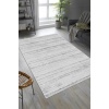 Modern Dust-Free Striped Rug Modern Living Room Living Room Runner Rug Antialerjik GRİ