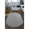 Modern Yumuşak Peluş Rug ♦ Non-Slip Backing ♦ Gri ♦ Living Room Kitchen Çocuk Yatak Room Antre ♦ Oval