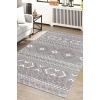 Elmina Yumuşak Konforlu Rug GRİ BEYAZ F0326