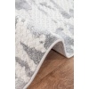 Elmina Beyaz Açık Gri Yumuşak Konforlu Rug F0330
