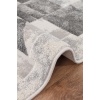Elmina Beyaz Gri Yumuşak Konforlu Rug F0334