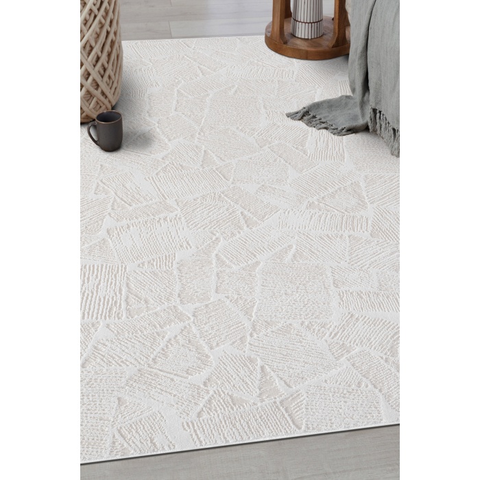 Modern Dust-Free Rug Living Room Living Room Runner Rug Bohemian Beyaz Antialerjik KREM